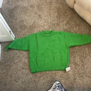 I am selling a lime green and a crewneck sweater tags still on brand is Cider